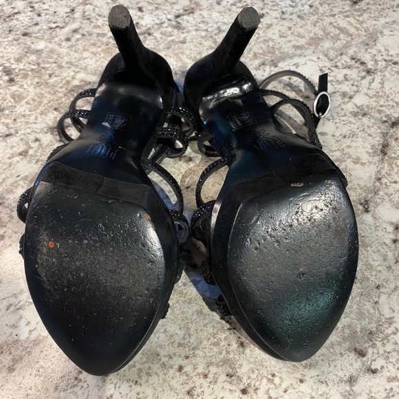 Pelle Moda High Heel Size 7M Black with Black Rhinestones - Picture 6 of 10